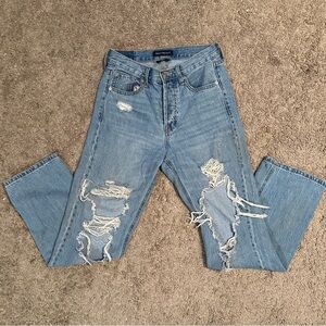 Aeropostale light wash ripped 90s baggy jeans